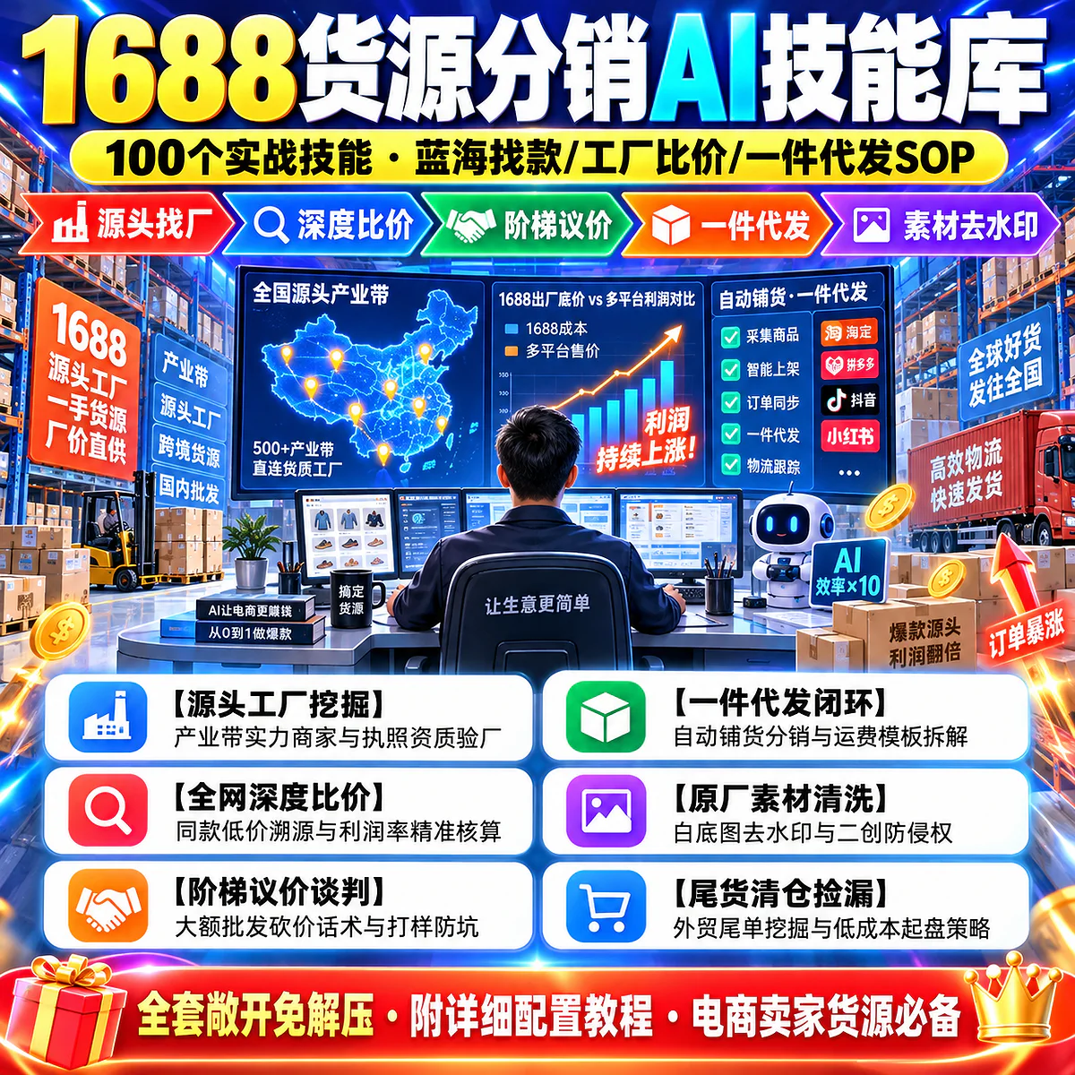 1688 批发货源分销 AI 技能库