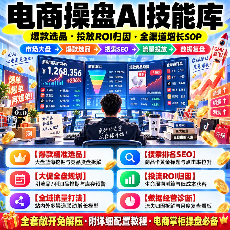 电商操盘 AI 技能库