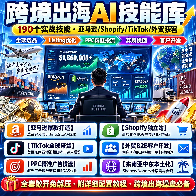 跨境电商与外贸出海 AI 技能库